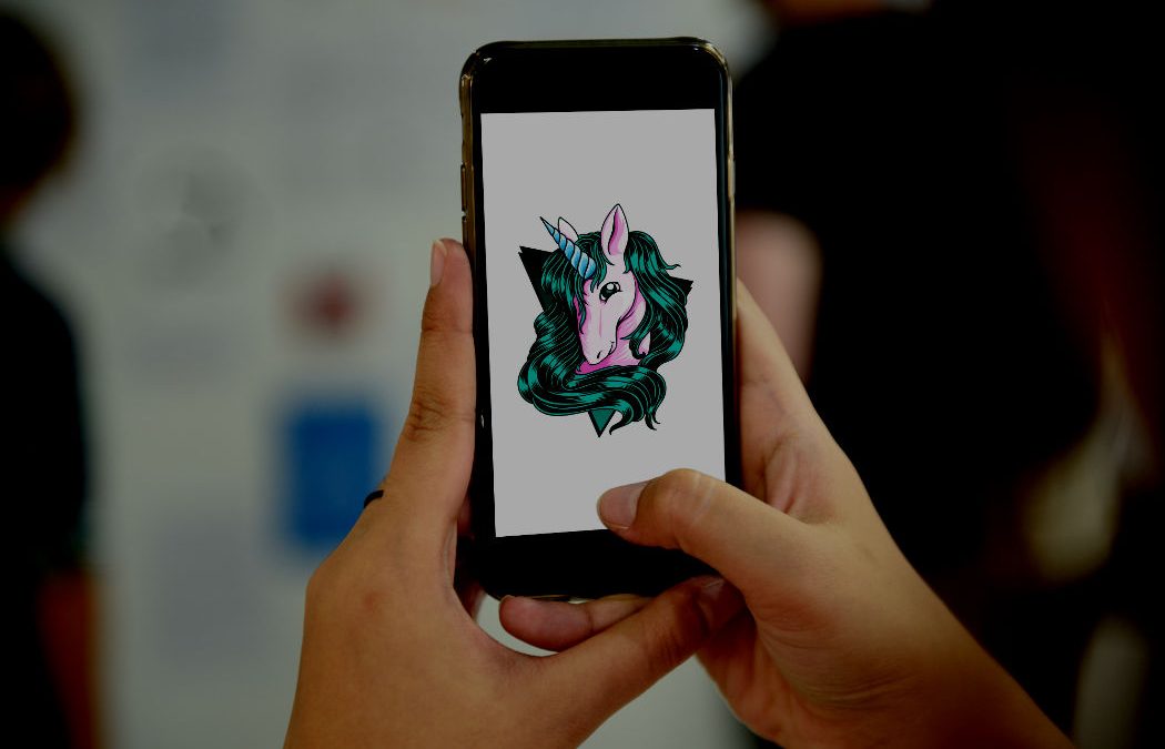 målarbilder enhörning smarttelefon