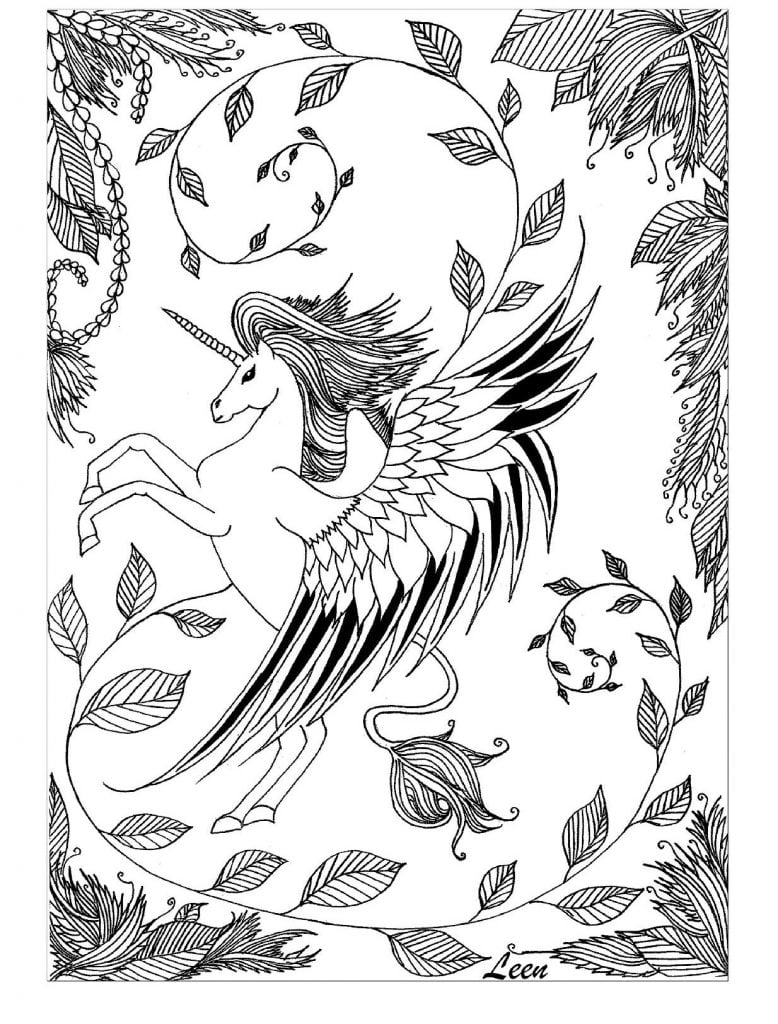 Flygande alicorn, målarbild