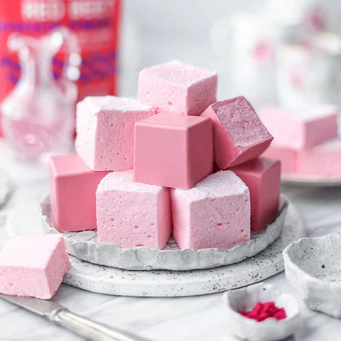 veganska rosa marshmallows