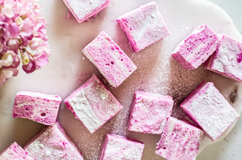 Recept: Veganska rosa marshmallows