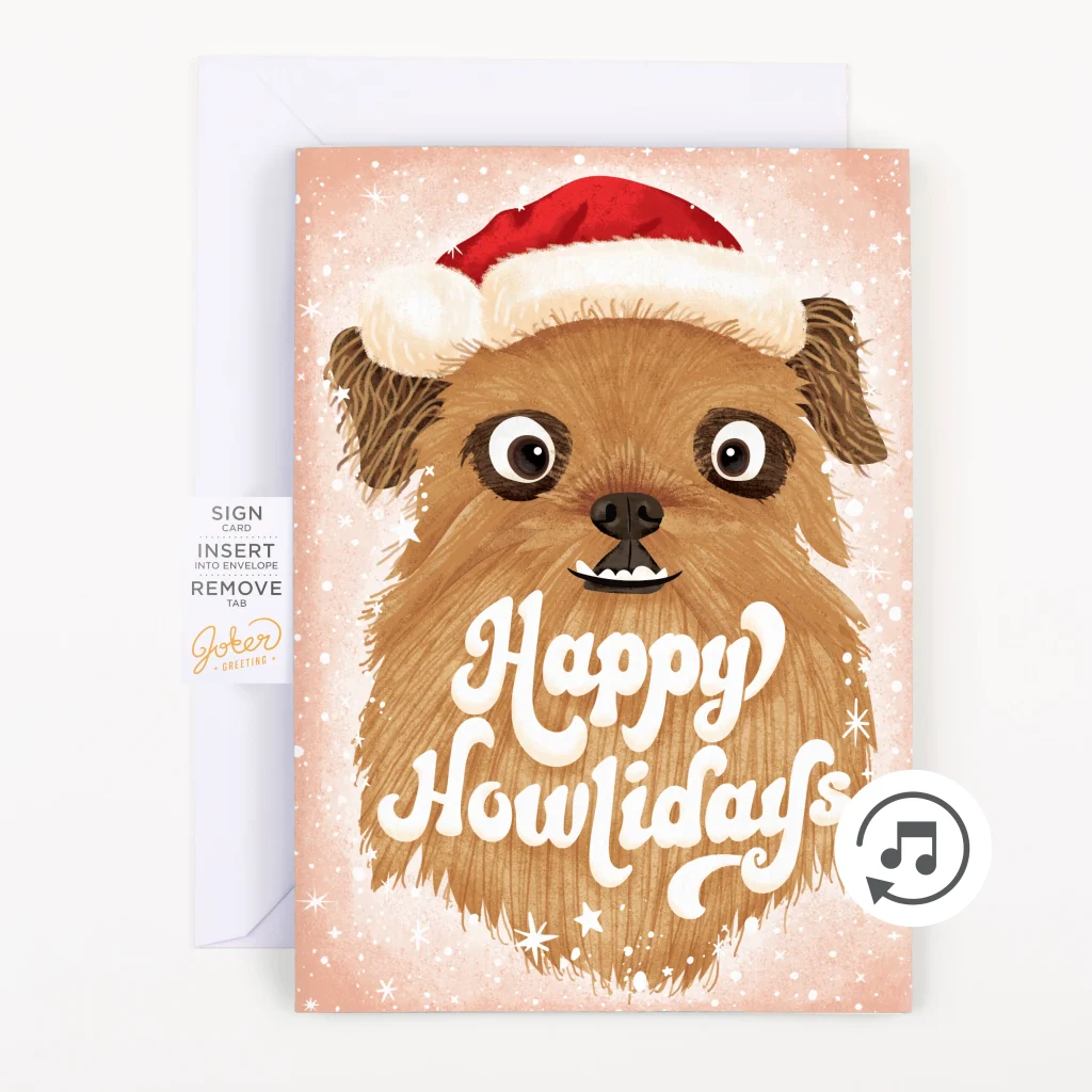 Evighetskort aldrig avslutande happy howlidays julkort