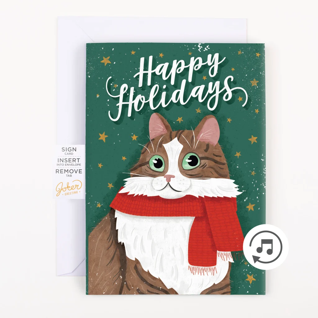 Evighetskort aldrig avslutande happy holidays julkort