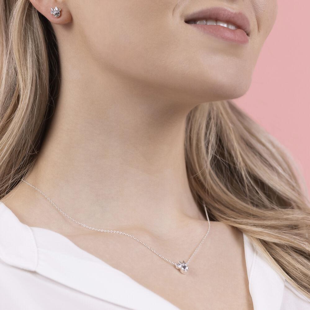 Disney Minnie Set: Halsband och Örhängen, Silverpläterade - Bild 2