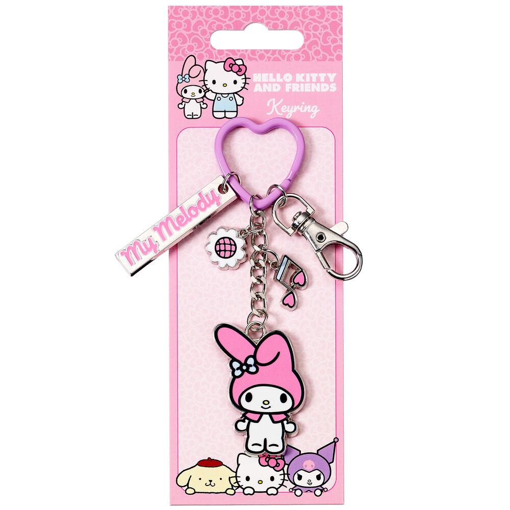 Hello Kitty My Melody nyckelring med Hjärtring