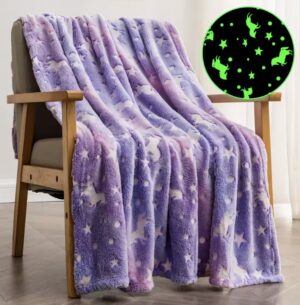 Självlysande enhörningsfilt