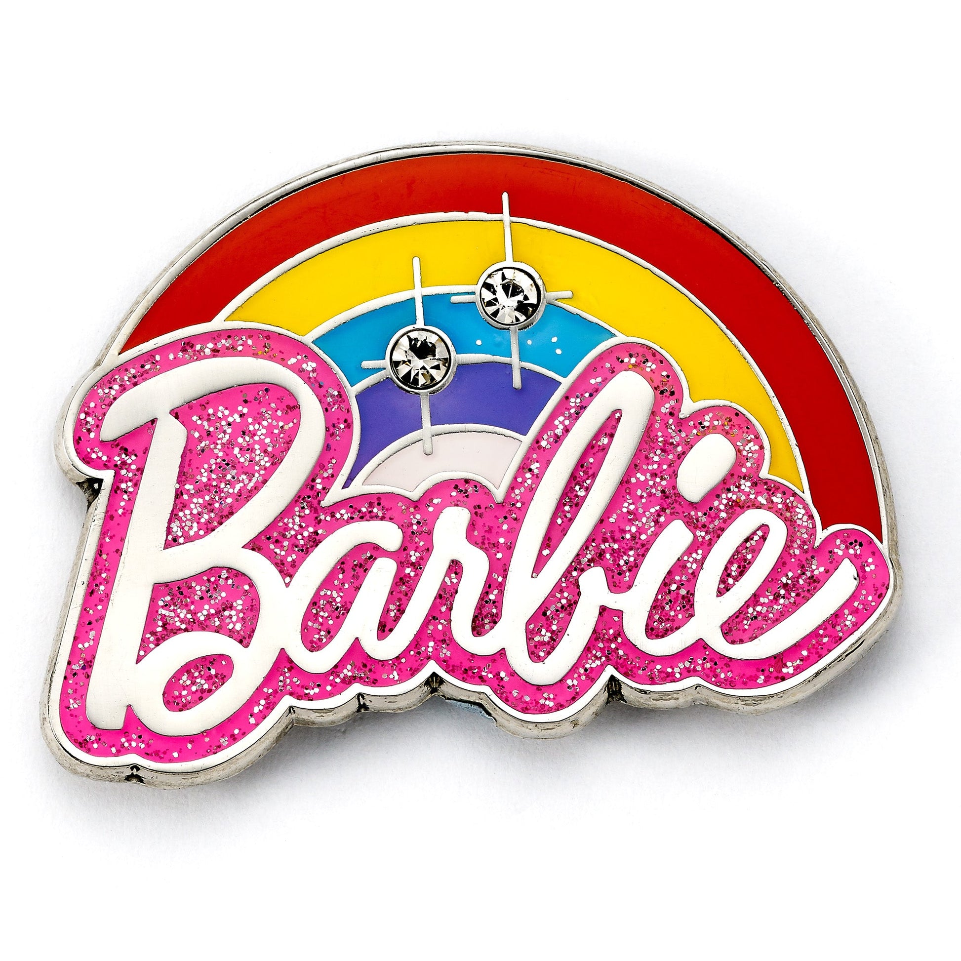 Barbie™ Regnbågs-Pin – Färgglad emaljpin för väska och jacka