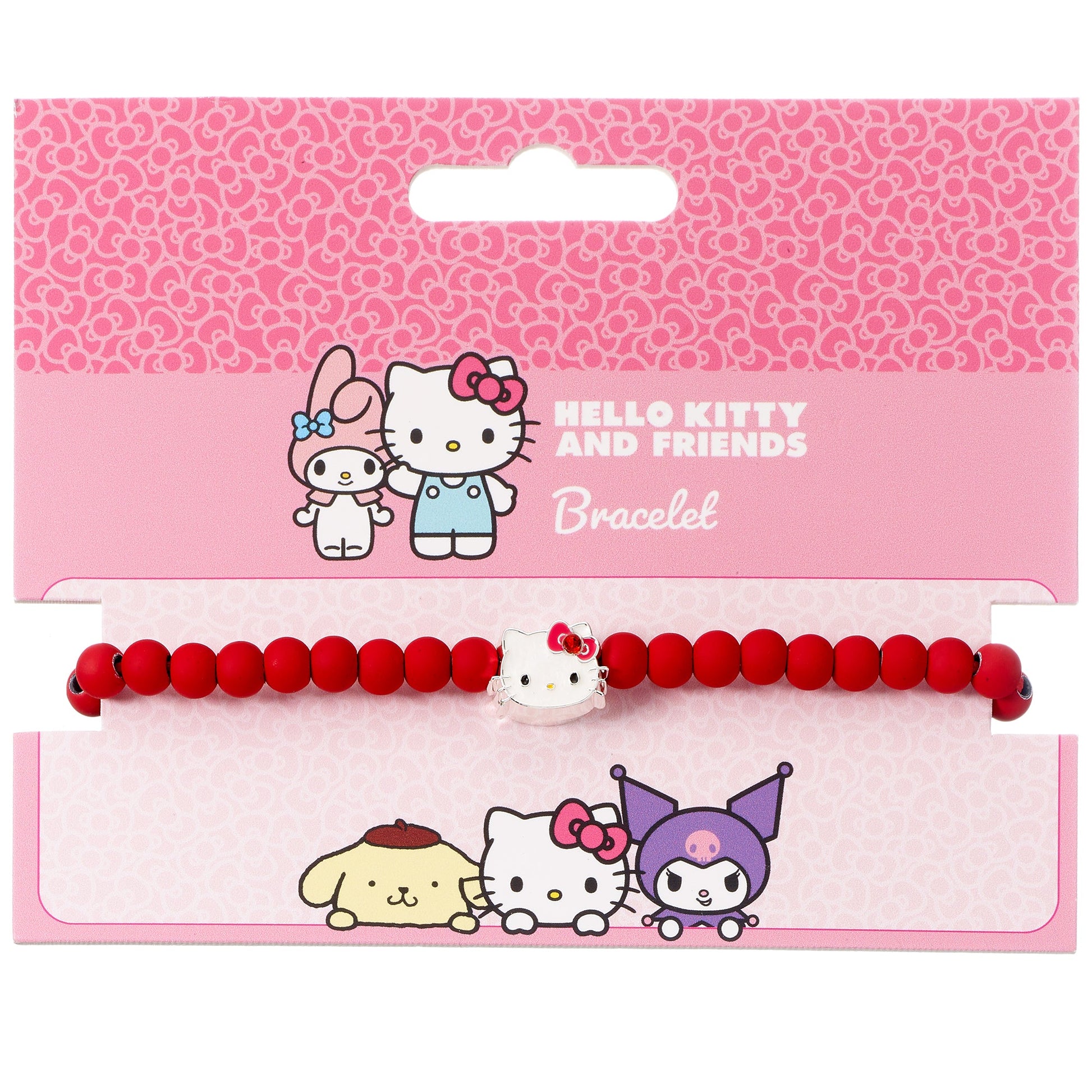 Hello Kitty Rött Pärlarmband Med Hello Kitty-Berlock - Bild 3