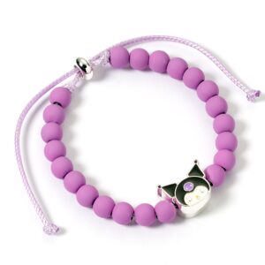 Hello Kitty Lila Pärlarmband Med Kuromi-Berlock