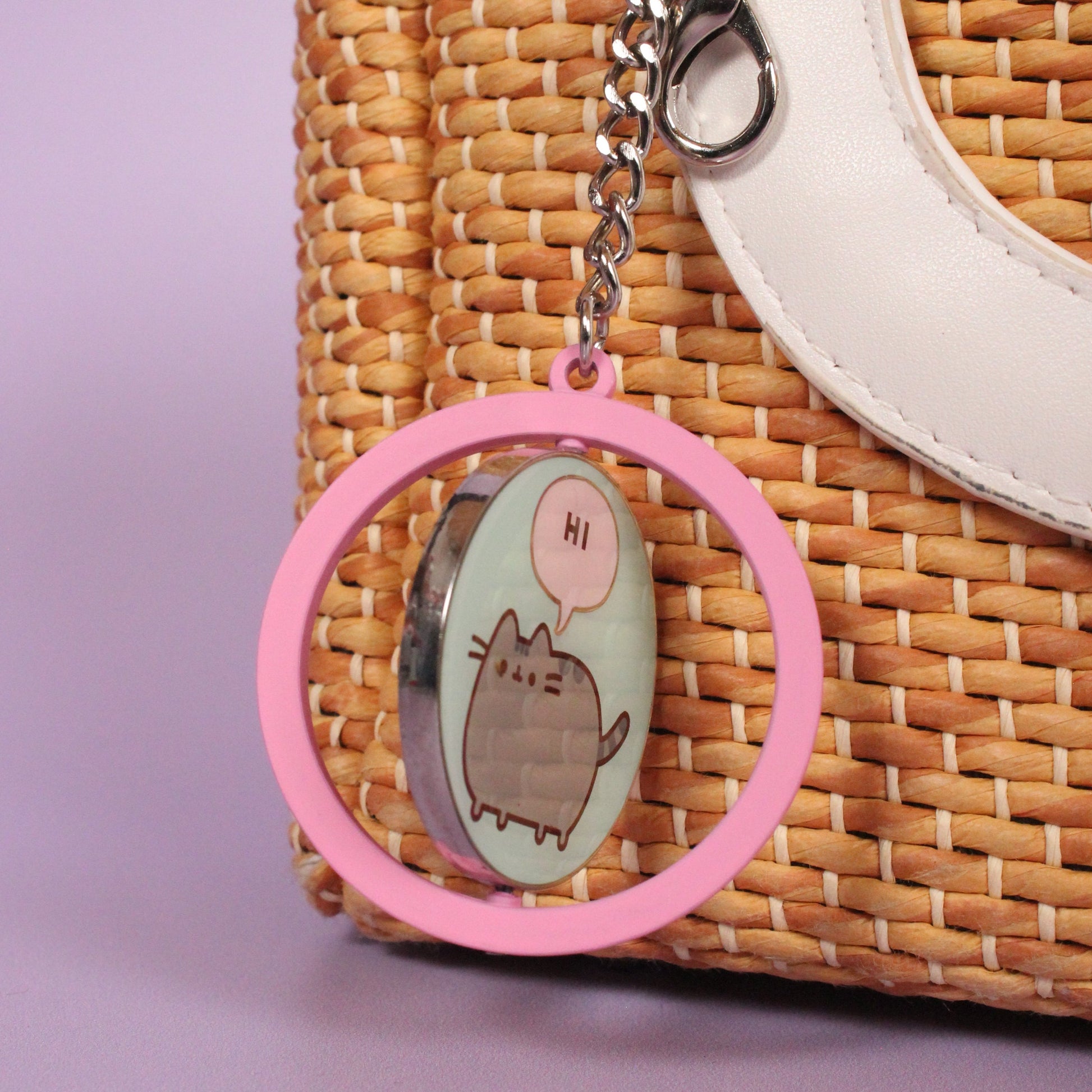 Pusheen the Cat "Hi, Bye" Snurrbar Nyckelring - Bild 4