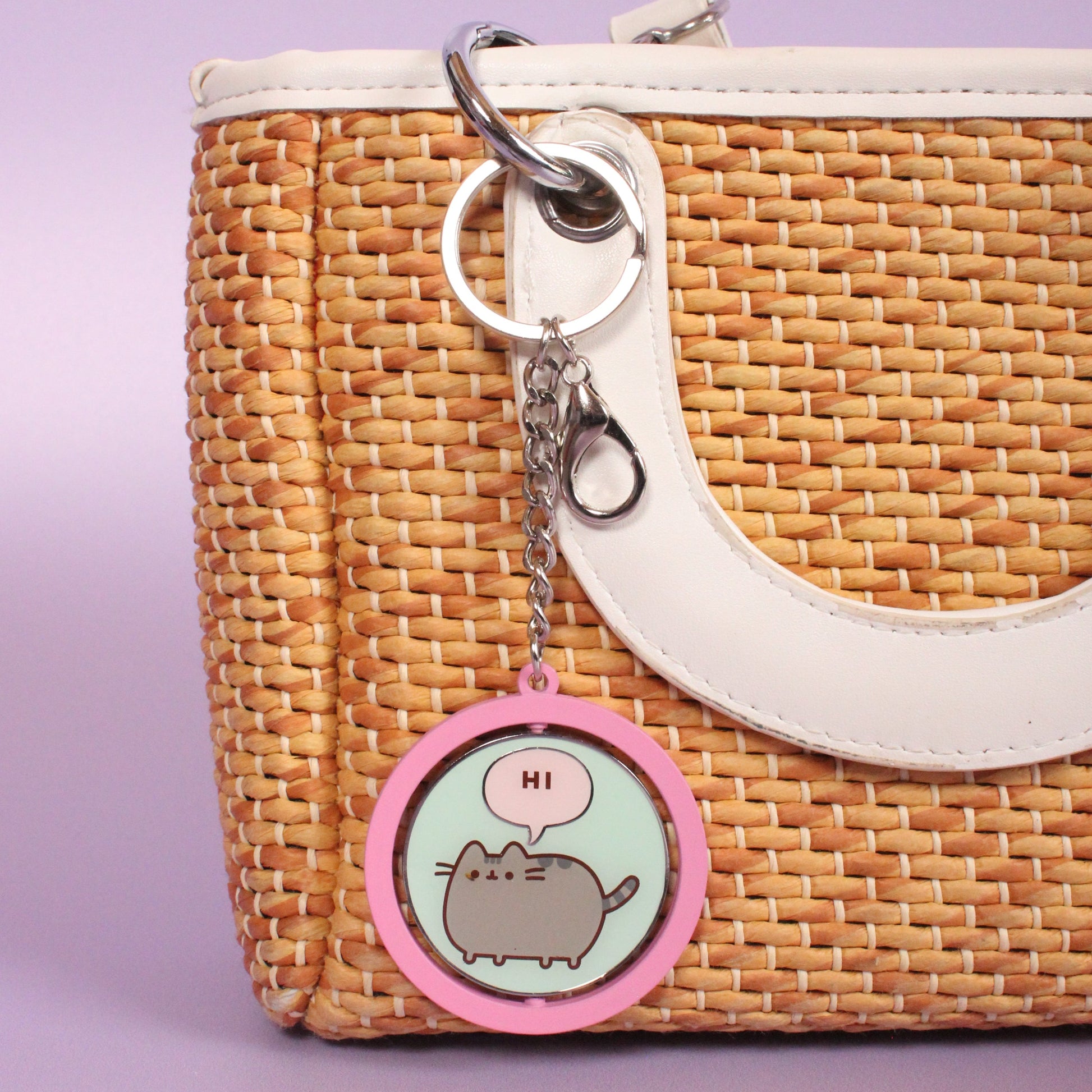 Pusheen the Cat "Hi, Bye" Snurrbar Nyckelring - Bild 5