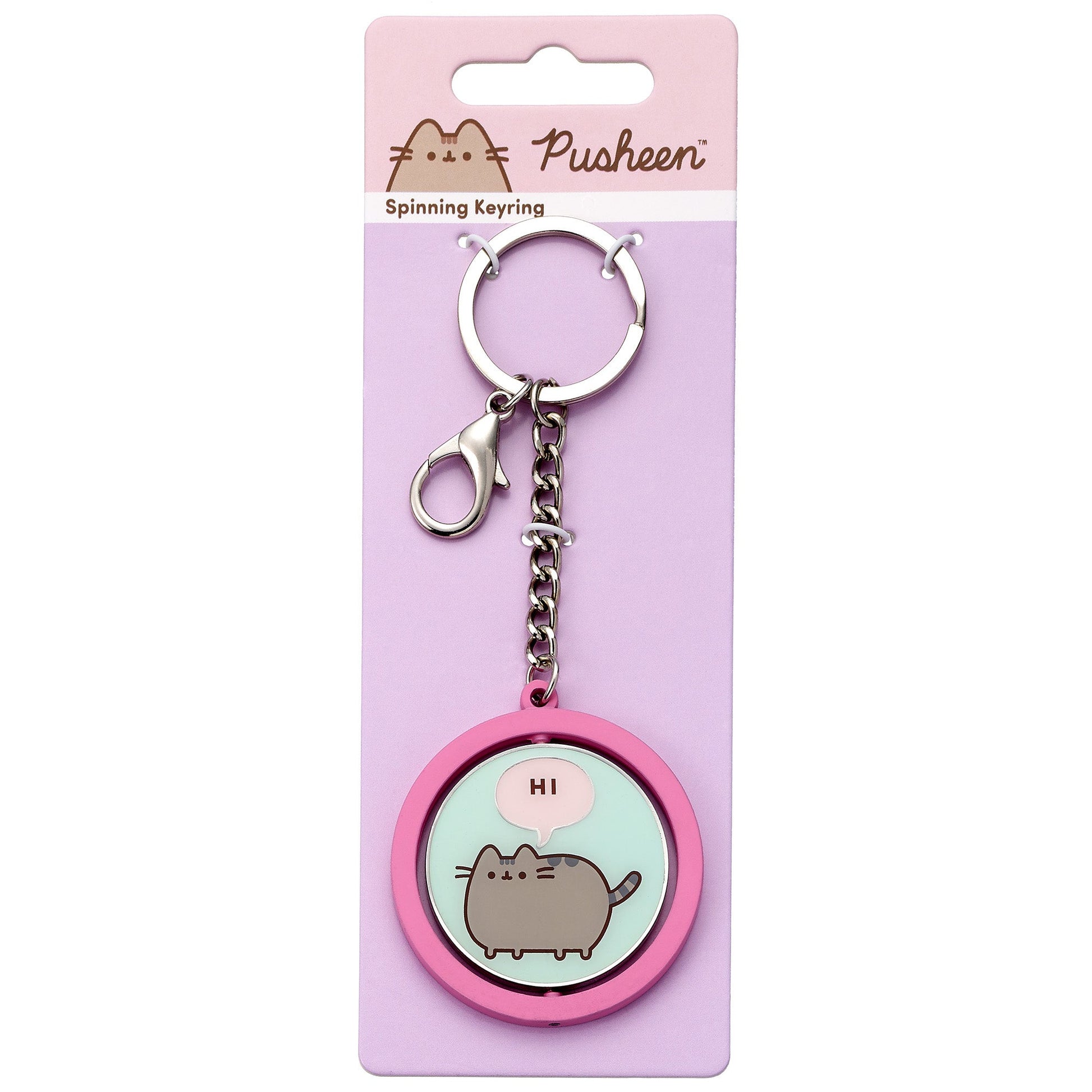 Pusheen the Cat "Hi, Bye" Snurrbar Nyckelring - Bild 3