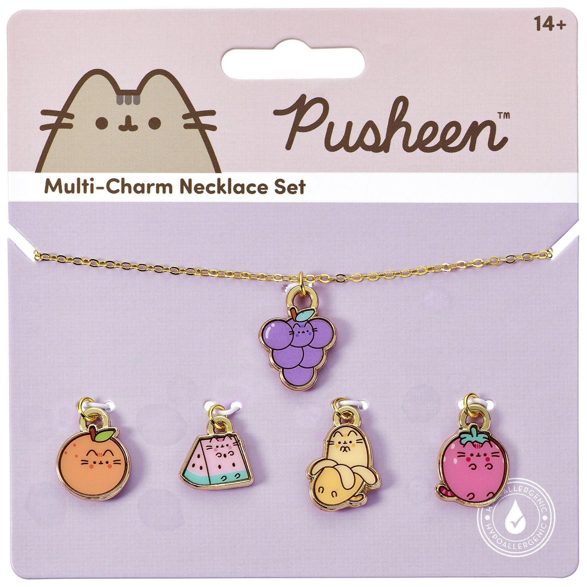Pusheen the Cat Halsbandsset med Frukt-tema och Flera Berlocker - Bild 2