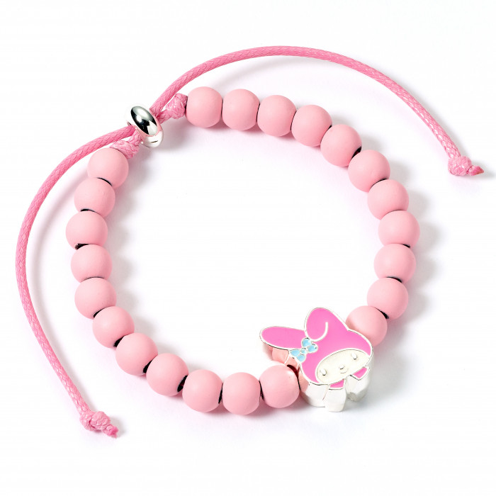 Hello Kitty Rosa Pärlarmband med My Melody-berlock